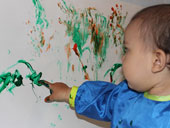 toddler finger painting