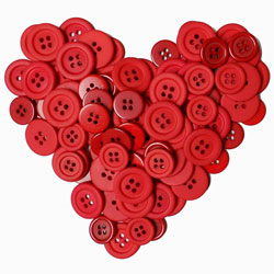 heart shaped buttons